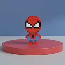 Teknik Durak Örümcek Adam Spider-Man Mikro Blok LEGO Seti - 3D Puzzle Figür Oyuncak - Dıy Eğitici Bloklar