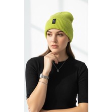 Unisex Fitilli Katlamalı Kışlık Kalın Triko Bere – Basic Stil, Sıcak Tutan, Yumuşak Doku, Dokuma Etiketli, Esnek Yapılı, Günlük Kullanıma Uygun Şapka Unisex Kışlık Fitilli Triko Bere –