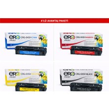 Ero Print 045H / Canon i-SENSYS LBP-611Cn İçin 4 Renk Set Muadil Toner