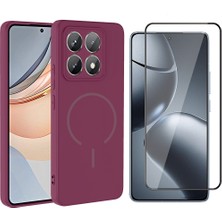 Vendas Xiaomi 14T Pro Kılıf M-Safe Şarj Özellikli Zore Meta Kapak + Cam Ekran Koruyucu