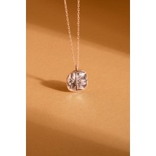 Takıdepo Antik Roma Figürlü Minimal Gümüş Kolye Rose Rengi