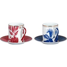 LuckyArt Palmera Bone 2li Kahve Fincani Seti 100CC