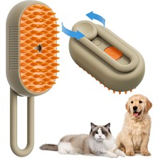 Madpet Buharlı Kedi ve Köpek Fırçası – 3’ü 1 Arada Tüy Alma Tarağı – Su Hazneli Masajlı Fırça – Deri