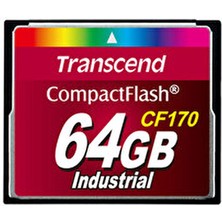 Transcend 64GB CF170 300X CompactFlash Hafıza Kartı Endüstriyel Uygulamalar İçin Yüksek Performans