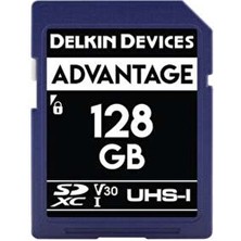 Delkin Advantage 128GB SD UHS-I V30 Hafıza Kartı Yüksek Hızlı Veri Aktarımı ve 4K Video Desteği