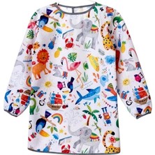 7-11 Yaş, Jungle, Sıvı Geçirmez, Makinede Yıkanabilir, Uzun Kollu Çocuk, Aktivite Boyama Önlüğü