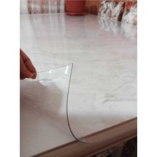 Ünal File Şeffaf Masa Örtüsü Kalın 1.4 mm Kaymaz Su Geçirmez Pvc Masa Koruyucu