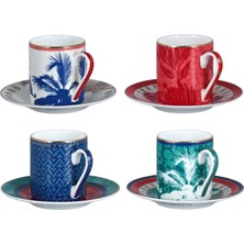 LuckyArt Palmera Bone 4lu Kahve Fincani Seti 100CC