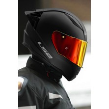 LS2 Rapıd 2 Race Mat Siyah Kask Kırmızı Cam+Şeffaf Camlı+Spoıler