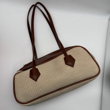 Mare Accessories Soft Weave Bej Omuz Çantası