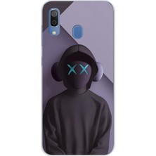 Dali Design Samsung Galaxy A20 Uyumlu Şeffaf Kılıf No Face 2 Tasarımlı