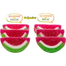 Doğanlar Gıda Karpuz Dilimi Jöle Lokum-Şekerleme-Jelatinsiz -Doğal-Helal-Vegan -Glutensiz 1000 Gr.