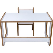 Çekmecesiz Tek Kişilik Çocuk Oyun, Aktivite ve Etkinlik Masası, Çalışma Masası, 1. Sınıf 18MM Mdf Beyaz Masa