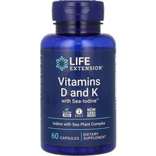 Life Extension Vitamins D And K With Sea-Iodine, 60 Capsules
