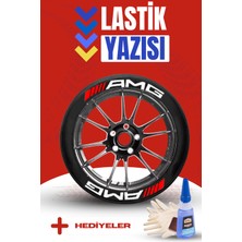Baghes Amg Motosiklet ve Otomobil Araç 3D Oto Lastik Yazısı Sticker Arma Seti – 8 Adet