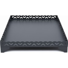 Samsun Soba 63X63 cm Soba Altlığı - Stella Model Döküm Soba Ile Uyumlu - 2.5 mm Kalın Sac - Isıya Dayanıklı Koruyucu Panel
