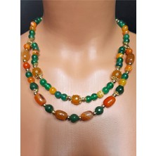 Asteria Elite Turuncu Akik Yeşil Ceyt Yaratıcılık, Enerji ve Motivasyon Seti