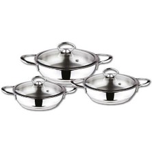 Cocinero 1032 Güveç Çelik 6 Parça Tencere Seti