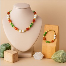 Asteria Elite Akik Ceyt Nazardan Korunma Denge ve Güç Kolye Bileklik Seti