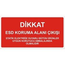 OEM Antistatik Esd Çıkış Tabelası 15X30CM Türkçe IZ-TBL02