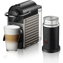 Hype Store Nespresso C66T Pixie Titan + Aeroccino 3 Bundle Kahve Makinesi, Gri