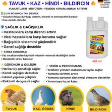 Kanatlılar Için Multi -Vitamin ve Tavuk  Vitamini , Tavuk , Kaz , Bıldırcın ,hindi , Keklik 450ML
