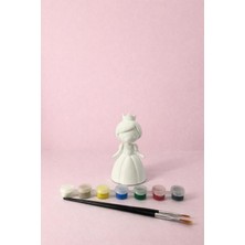 Novatech İnovasyon Prenses Figürlü Boyama Seti / 7 Renk - 2 Fırça / Sevgiliyle Aktivite Anne Çocuk Aktivite Hobi Seti