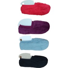 Nana & Mayka Moda 4 Adet Kışlık Kadın Babet Çorap Polar Peluş Patik Ev Patiği Karışık 36-40
