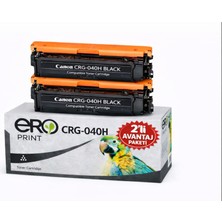 Ero Print 040HBK / Canon i-SENSYS LBP-712Cx Çipli Siyah Muadil Toner - 2'li Avantaj Paket