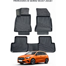 Black Gold Mercedes B Serisi W247 2018+ ile Uyumlu 3D Oto Paspas Premium