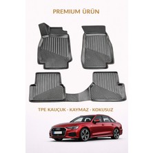 Black Gold Audi A6 2018+ ile Uyumlu 3D Oto Paspas Premium