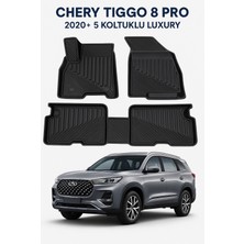 Black Gold Chery Tiggo 8 Pro 2020+ 5 Koltuklu Luxury Uyumlu 3D Oto Paspas Premium
