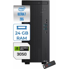 Asus Expertcenter B900MF Intel® Core™ Ultra 7 265 5.3ghz Aı 24GB Ddr5 256GB SSD 6GB/RTX3050 WIN11HOME Mini Tower Masaüstü Bilgisayar B900MF007265001023H06+ZETTAUSBBELLEK
