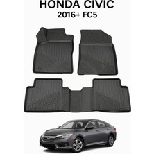 Black Gold Honda Civic 2016+ Fc5 Uyumlu 3D Oto Paspas Premium