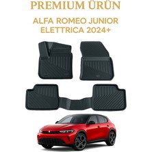 Black Gold Alfa Romeo Junior Elettrica 2024+ Uyumlu 3D Oto Paspas Premium