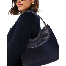 Atelier Terra Marea Espırıon Lacivert | Hakiki Deri Kadın Tote ve Ince Askılı Omuz Çantası