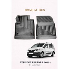 Black Gold Peugeot Partner 2018+ Panelvan ( Ön Iki ) Le Uyumlu 3D Oto Paspas Premium