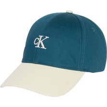 Calvin Klein Erkek Mavi Calvin Klein Monogram Emb Colorblock Cap Erkek Mavi Şapka