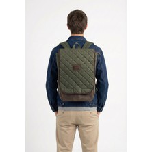 Tanto Bushcraft Kapitone Deri & Mumlu Kanvas Sırt Çantası 14.4l Su Itici El Yapımı