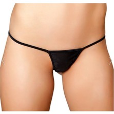 Leopardess Fantezi Siyah Lame String Tanga