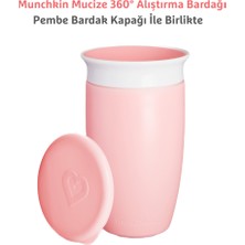 Munchkin Mucize 360° Alıştırma Bardağı, 12AY+, 296ML Pembe Bardak Kapağı Ile Birlikte