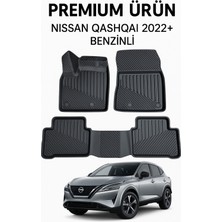 Black Gold Nissan Qashqai 2022+ Benzinli 3D Havuzlu Oto Paspas Kauçuk Malzeme ile Kaymaz Özellik