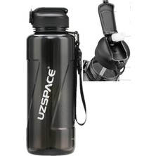 Hype Store Uzspace Fiftyfifty Pipetli Mega Boy 1500ML Tritan Su Matarası Siyah