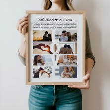 Çocuk Kalbi Atölyesi Sevgililer Günü Bizim Hikayemiz, Fotoğraflı Kişiye Özel Tasarım Tablo, Sevgililer Günü si