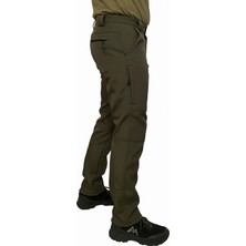Mysia Outdoor Koyu Haki Soft Shell Pantolon Içi Polarlı
