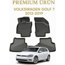 Black Gold Volkswagen Golf 7 2012-2019 Uyumlu 3D Oto Paspas Premium