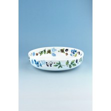 Bursa Porselen Dekor Garden Büyük Boy Porselen Salata Kasesi