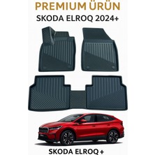 Black Gold Skoda Elroq 2024+ Uyumlu 3D Oto Paspas Premium