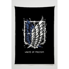 Charmbi Attack On Titan Duvar Örtüsü – Çok Renkli Anime Temalı Kumaş Oda Dekoru Tapestry