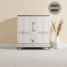 Slope 5 Kapaklı Mdf Ayaklı Tasarım Country Gardırop